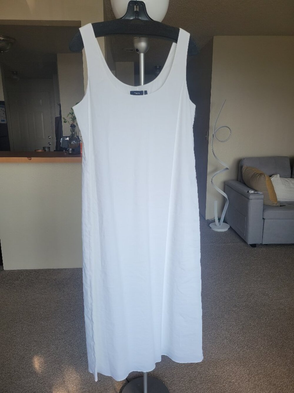 Theory Scoop Tank Dress in Good Linen New Without Tags Size Large